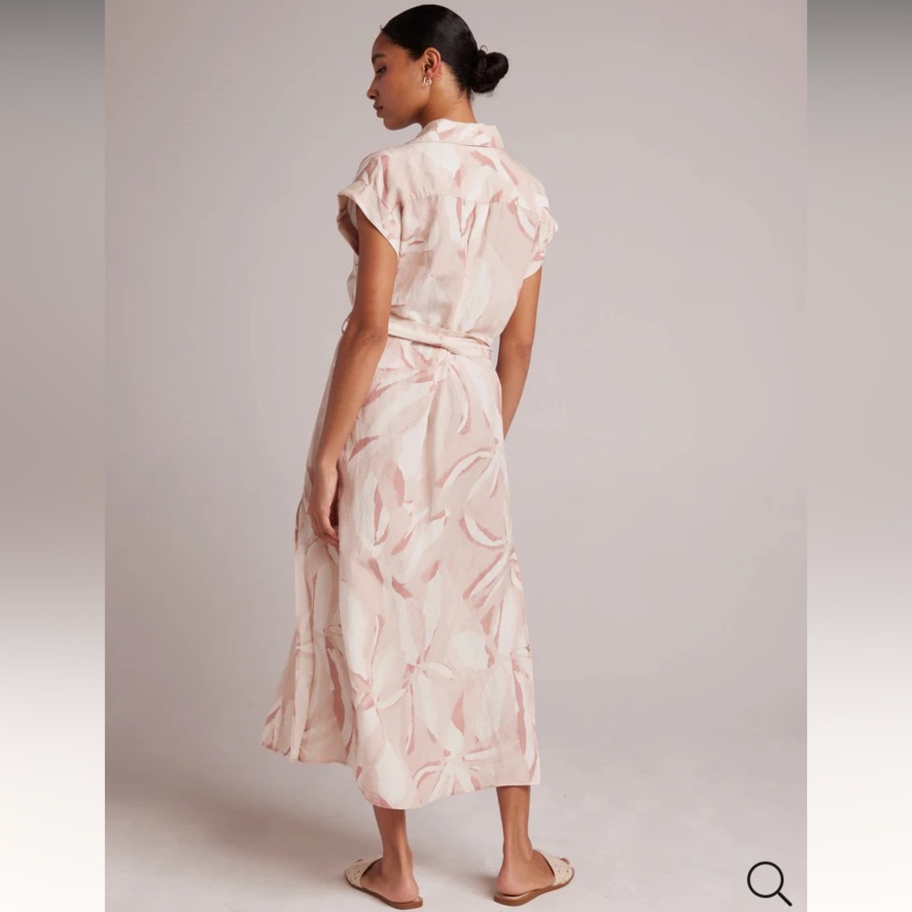 BELLA DAHI Linen Button up shirt dress in Fresco